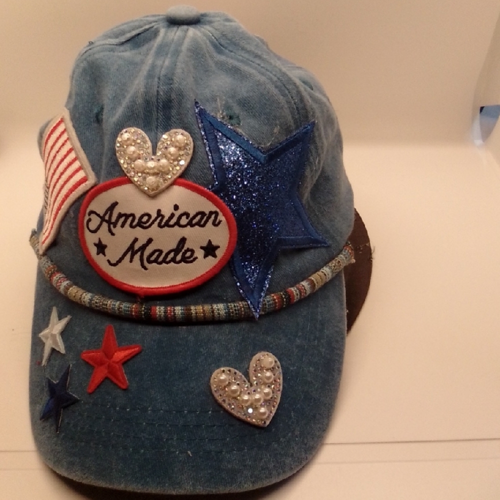 Hand Crafted Blue and Red Americana Hat